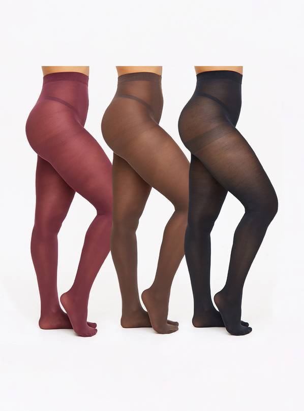 60 Denier Opaque Tights 3 Pack L